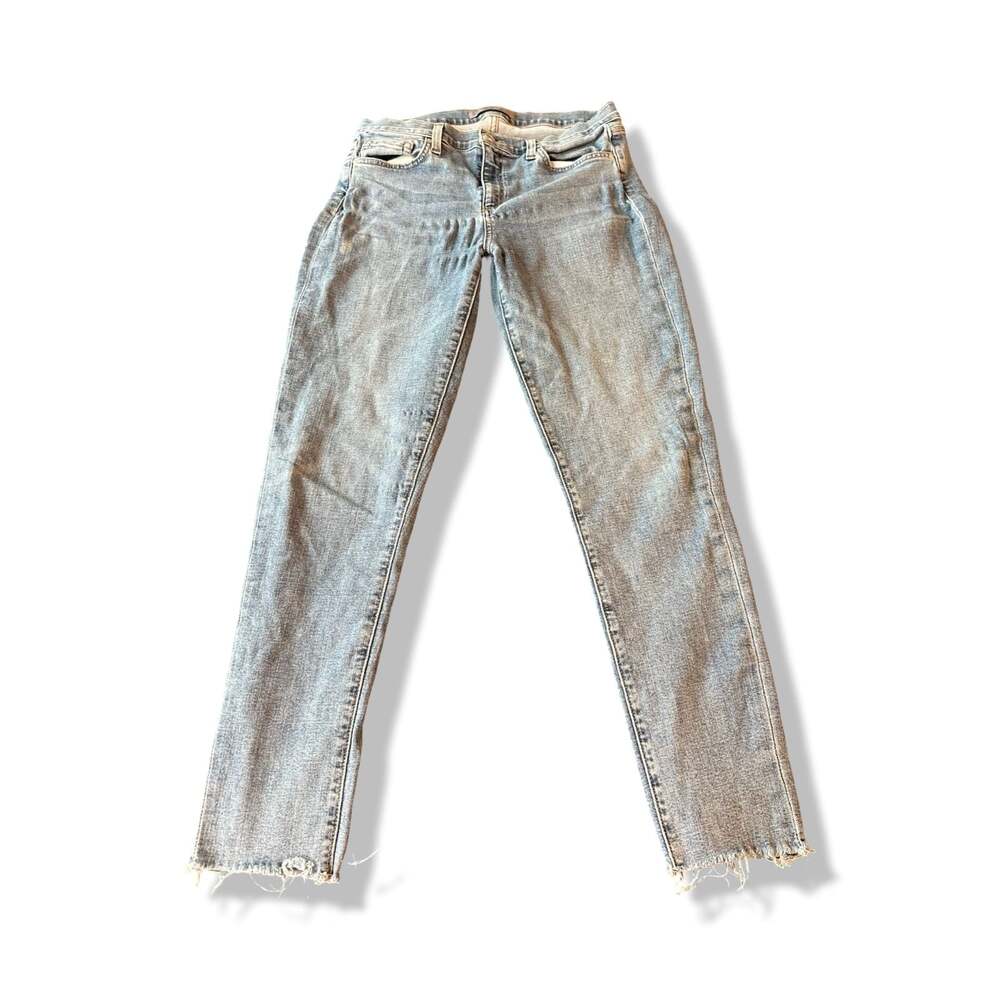 Joe's Jeans Women's High Rise Light Wash Raw Hem Straight Leg Jeans Size 31